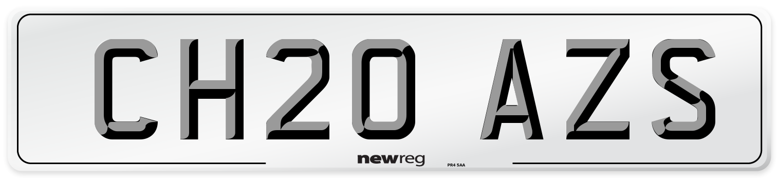 CH20 AZS Number Plate from New Reg